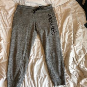 Gray Calvin Klein sweatpants